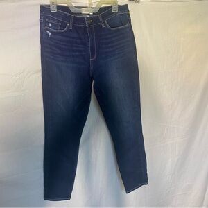 Paige Dark Wash Jeans 32 x 26.5‎ Hoxton Ankle Mildly Distressed